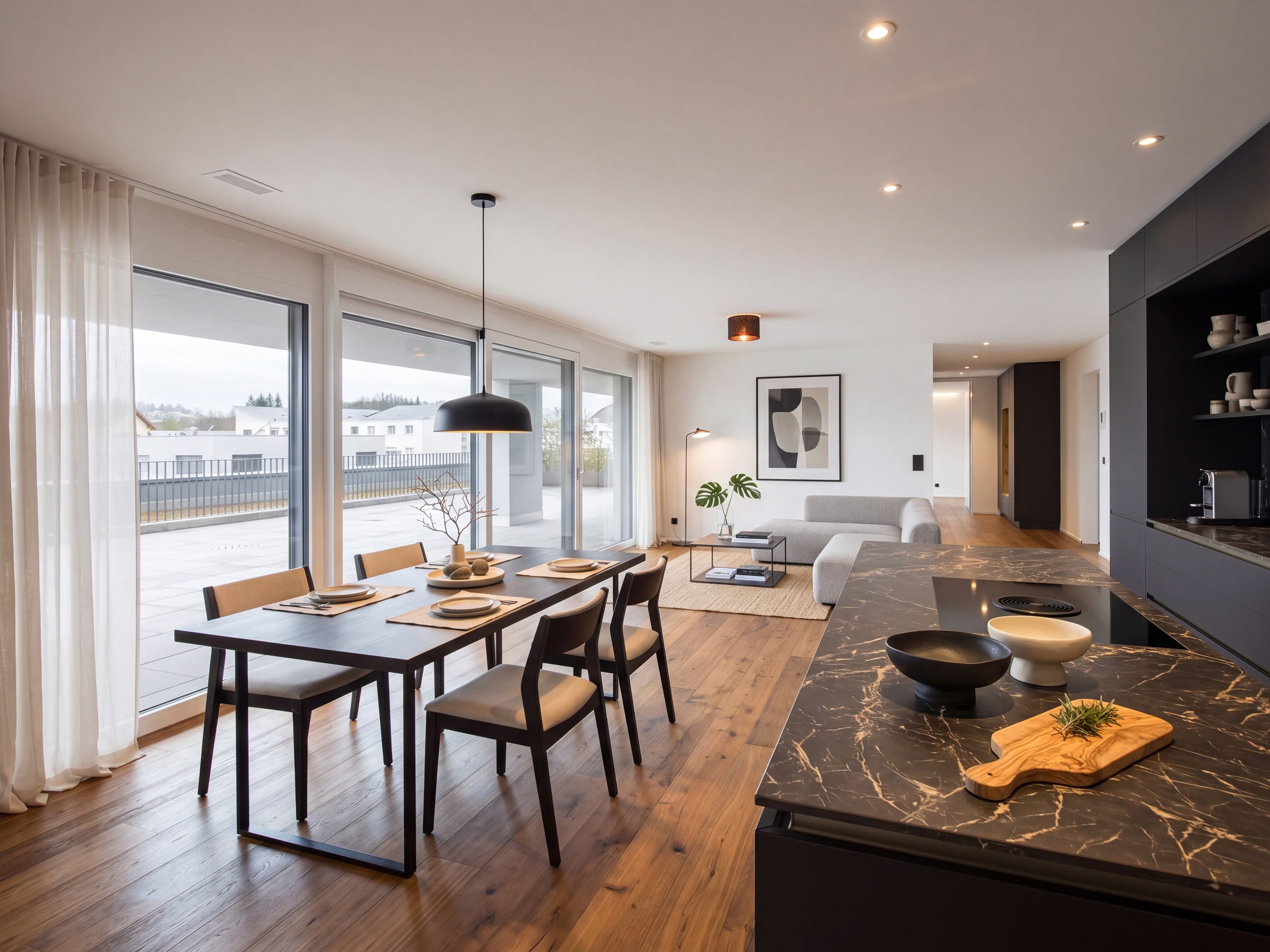 3-Zimmer-Terrassenwohnung mit 132 m² Terrasse in Emmen