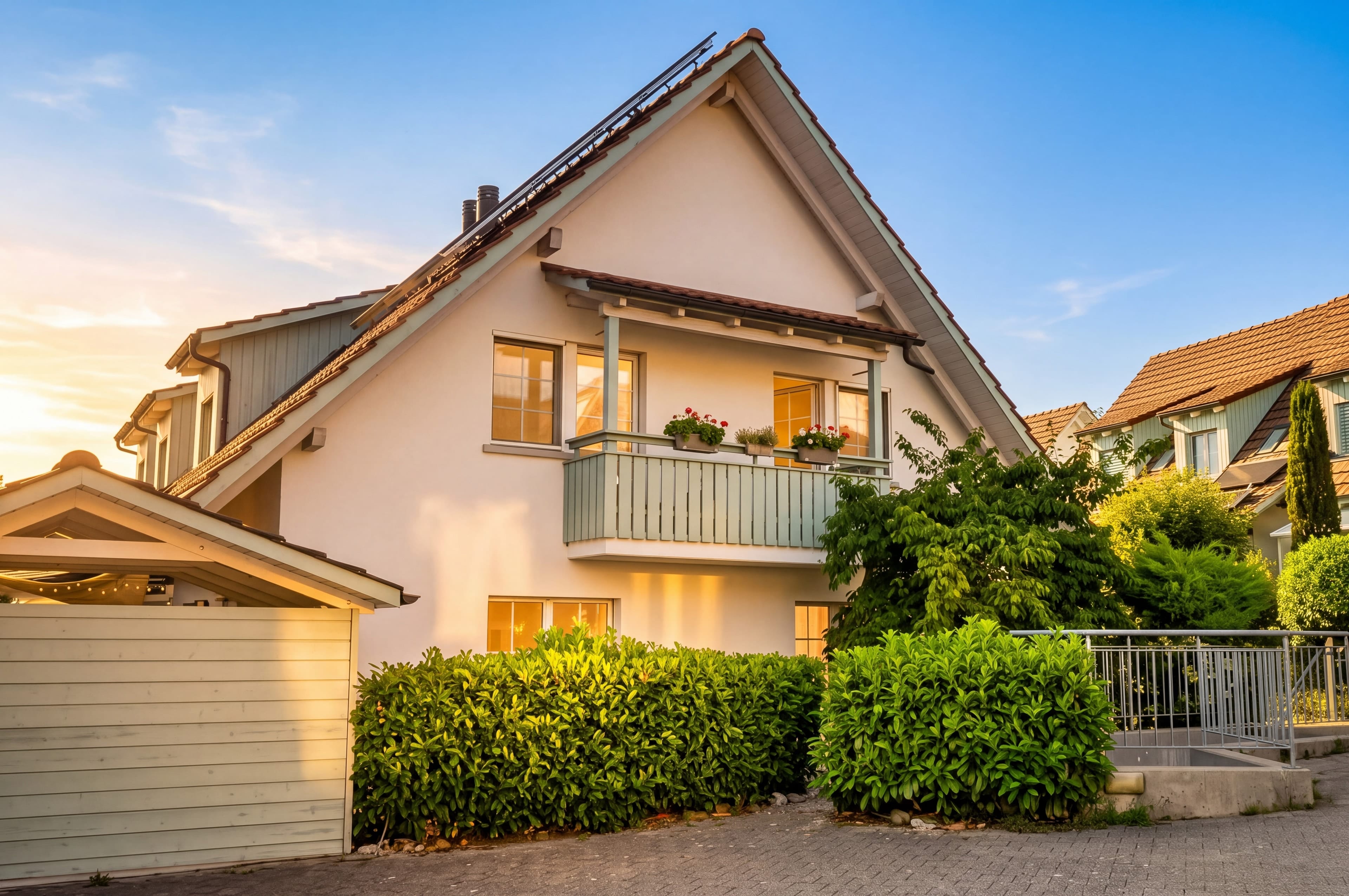 5.5-Zimmer-Doppeleinfamilienhaus mit Pool in Rumlikon - 1