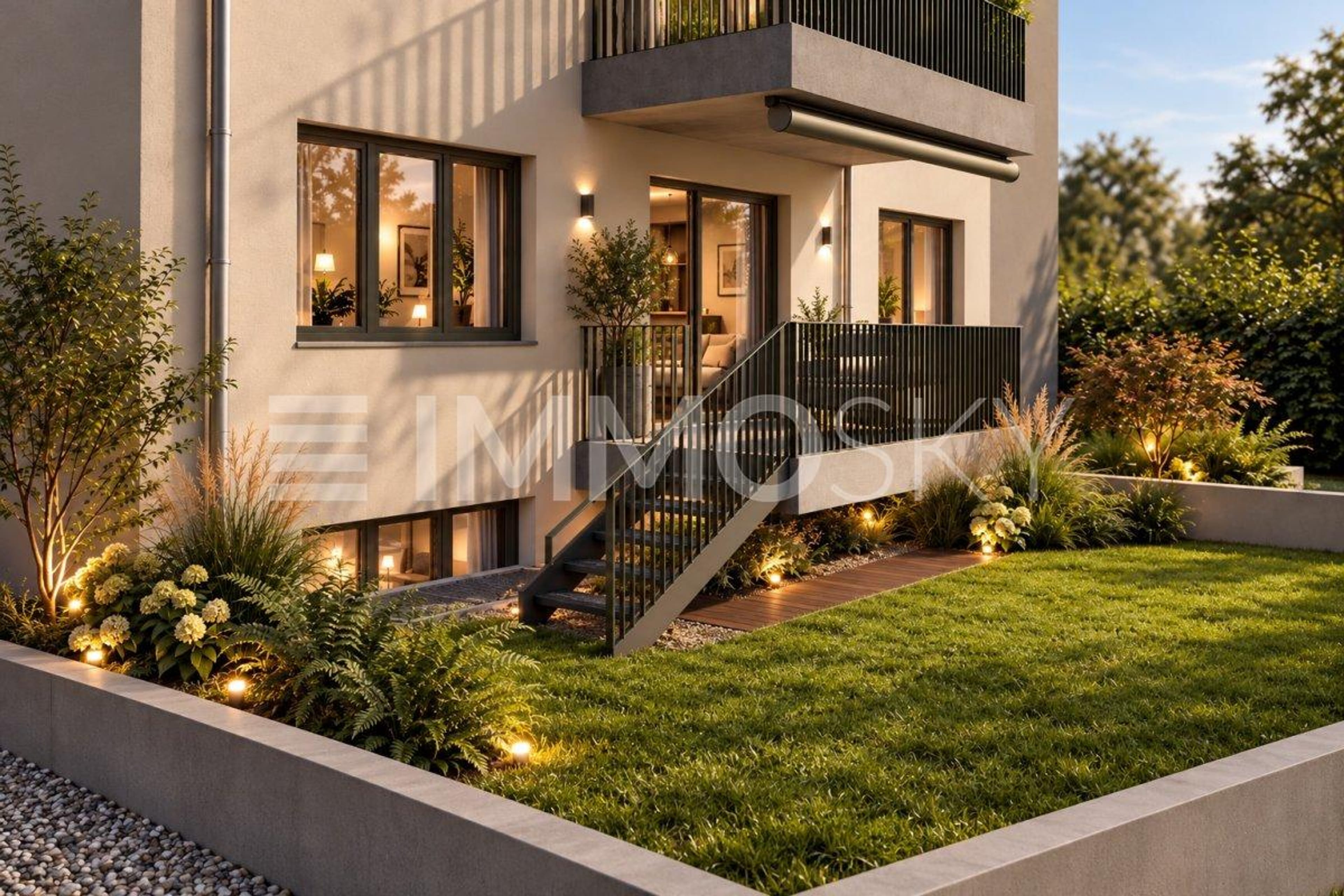Stadtleben mit Grünblick  ein Zuhause mit Garten - Bild 1
