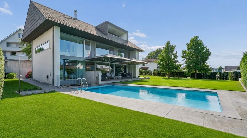 Wohnen wie im Ferienresort – Architektenhaus mit Pool und Garten